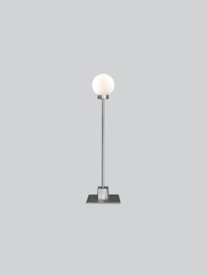 Snowball Tischleuchte von Northern in Stahl: Moderne LED Lampe mit Kugel-Design.